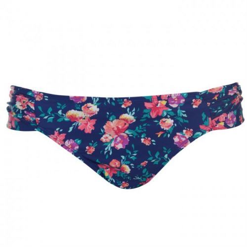 SoulCal Ruched Bikini Briefs Ladies, Navy Floral, M