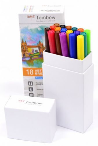 Tombow Fixy Tombow - oboustranné 18 ks - Primary colours TABT-18P-1