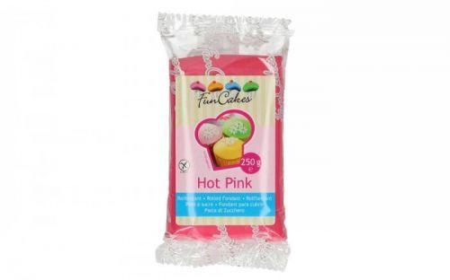 FunCakes Růžový rolovaný fondant Hot Pink (barevný fondán) 250 g - výrazně růžová