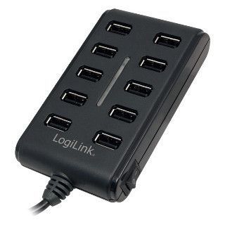 LOGILINK - HUB USB 2.0 10-portový s vypínačem ON / OFF, UA0125