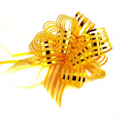 Ostatní Stuha stahovací LUX - 3 cm /100 cm - Zlatá - 161404