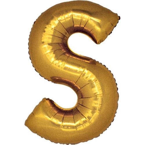 Balónek zlatý písmeno S 102 cm