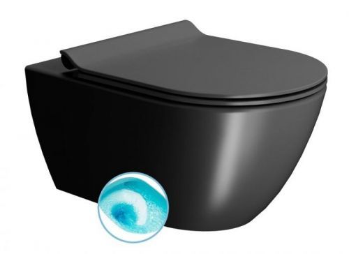 GSI PURA WC závěsné, splachování SWIRLFLUSH, 55x36 cm, černá dual-mat 881526