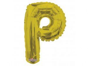 Smart Ballons Nafukovací balónek - písmeno - P - zlatý, 35 cm - K35084-14S