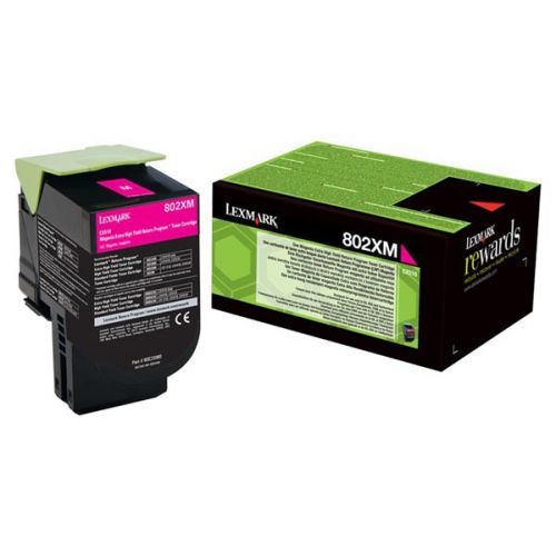 Lexmark originální toner 80C2XM0, magenta, 4000str., return, extra high capacity, Lexmark CX510de, CX510dhe, CX510dthe