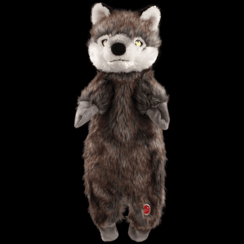 Hračka DOG FANTASY Skinneeez vlk plyšový 34 cm