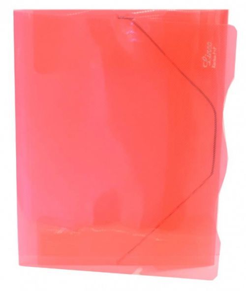 Karton P+P Sloha s gumou A4 - průhledná - červená - 2-504