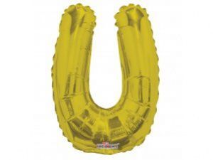 Smart Ballons Nafukovací balónek - písmeno - U - zlatý, 35 cm - K35089-14S
