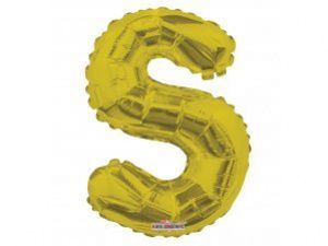 Smart Ballons Nafukovací balónek - písmeno - S - zlatý, 35 cm - K35087-14S