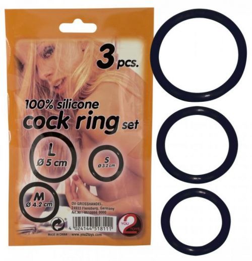 YOU2TOYS Cock ring set - kroužky na penis (3 dílná sada)