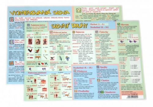 Ostatní Tabulka A4 - Vyjmenovaná slova a slovní druhy