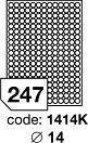 Bílé lesklé laser etikety Rayfilm R0119.1414KF, 14x14 mm, 1.000 listů A4, 247000 etiket