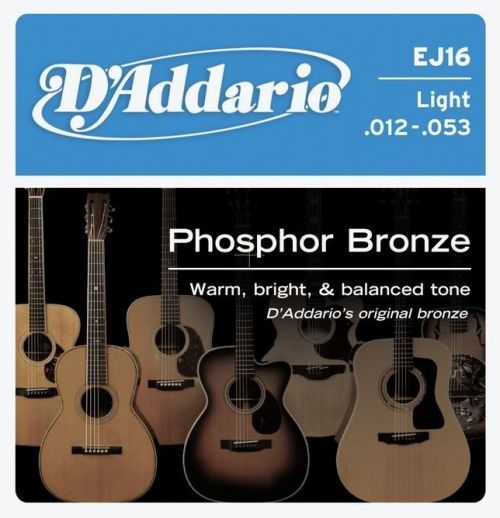D'Addario EJ16 Phosphor Bronze Light - .012 - .053