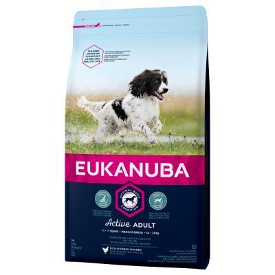 Eukanuba Active Adult Medium Breed Kuřecí - 3 kg