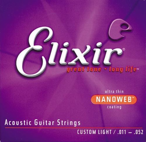Elixir Acoustic 80/20 Bronze with NANOWEB .011 - .052