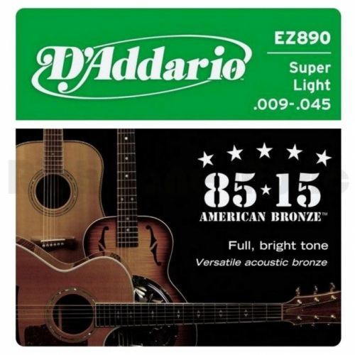 D'Addario EZ890 80/15 Bronze Super Light - .009 - .045