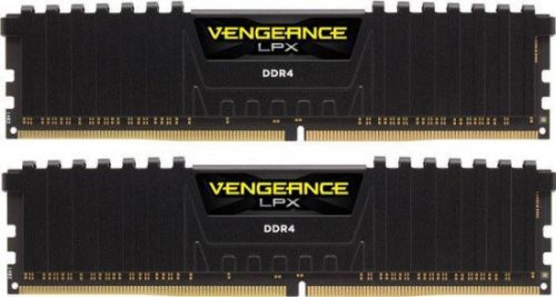 CORSAIR 16GB=2x8GB DDR4 2666MHz VENGEANCE LPX BLACK PC4-21300 1.2V CL16-18-18-35 XMP2.0 (16GB=kit 2ks 8GB s chladičem, CMK16GX4M2A2666C16