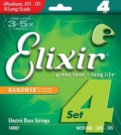 Elixir 4 strings NANOWEB Extra Long .045 - .105