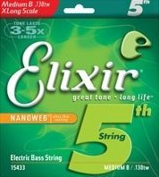 Elixir Bass Extra Long Scale Nanoweb 15433 Medium XL B 130tw