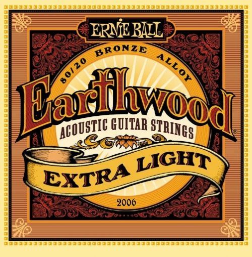 Ernie Ball P02006 Earthwood 80/20 Bronze Extra Light - .010 - .050