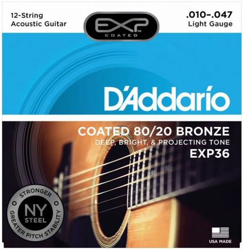 D'Addario EXP36 80/20 Bronze Light 12 - .010 - .047