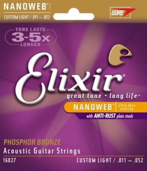 Elixir Acoustic Phosphor Bronze with NANOWEB .011 - .052