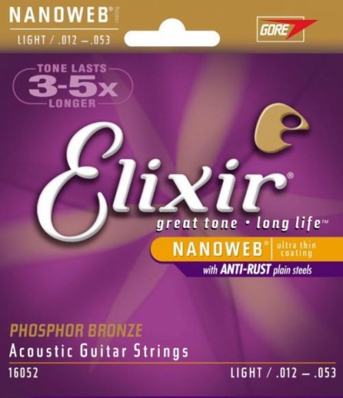 Elixir Acoustic Phosphor Bronze with NANOWEB .012 - .053