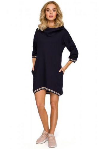 Made Of Emotion Woman's Dress M401 Navy Blue