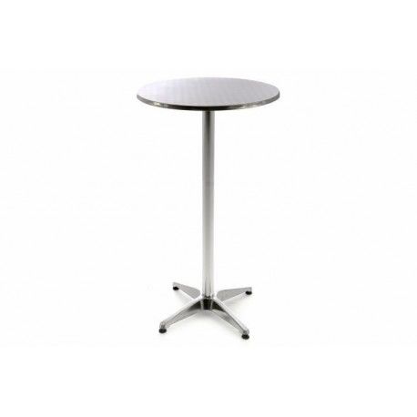 Barový stůl 110 cm kulatý - stříbrný OEM D46871