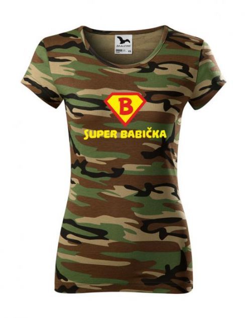 Trička s potiskem Super Babička - skvělý dárek k narozeninám pro babi