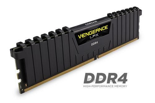 CORSAIR 16GB=2x8GB DDR4 2133MHz VENGEANCE LPX BLACK PC4-17000 1.2V CL13-15-15-28 XMP2.0 (16GB=kit 2ks 8GB s chladičem, CMK16GX4M2A2133C13