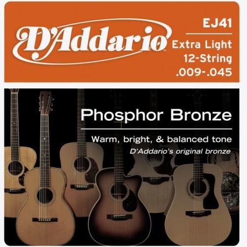 D'Addario EJ41 Phosphor Bronze 12 Extra Light - .009 - .045