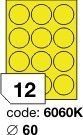 Žluté samolepicí etikety Rayfilm R0121.6060KD, 60x60 mm, 300 listů A4, 3600 etiket