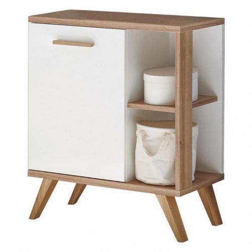 Spodní Skříňka Pod Umyvadlo Bílá Barvy Dubu Xora