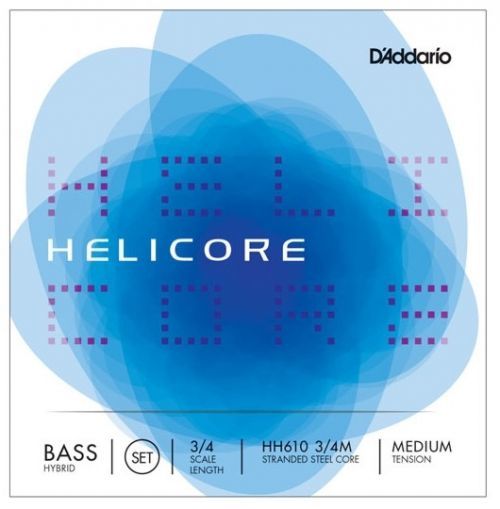 D'Addario - BOWED HH610 3/4M Helicore Hybrid Bass String Set 3/4 - Medium