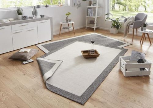 Kusový koberec Twin-Wendeteppiche 103108 creme grau – na ven i na doma - 120x170 cm NORTHRUGS - Hanse Home koberce