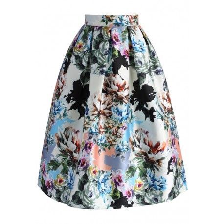 Sukně Chicwish Floral Explosion, Velikost XL, Barva Barevná Chicwish