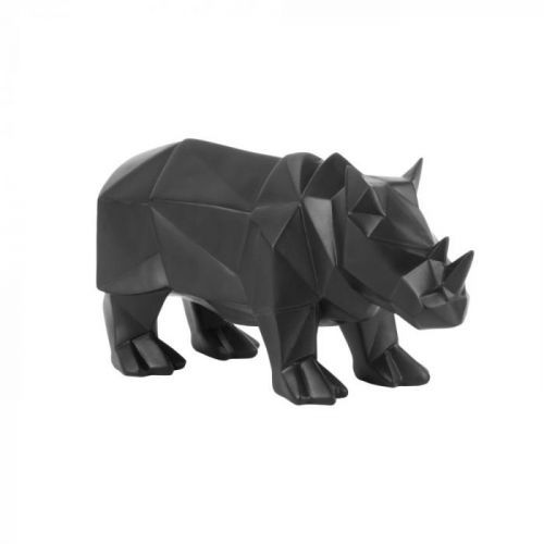 Matně černá soška PT LIVING Origami Rhino