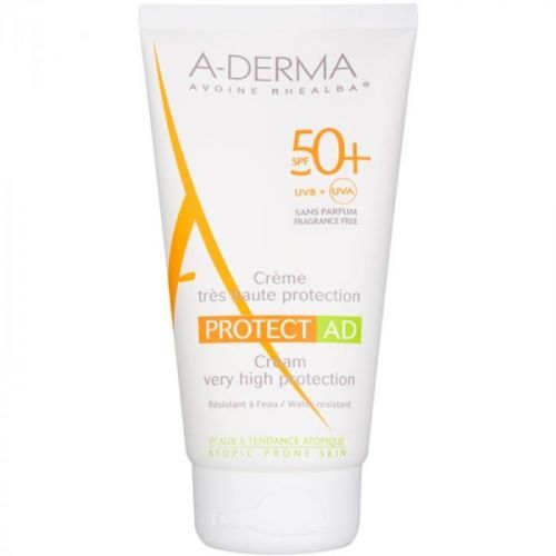 A-Derma Protect AD ochranný opalovací krém pro atopickou pokožku SPF 50+  150 ml