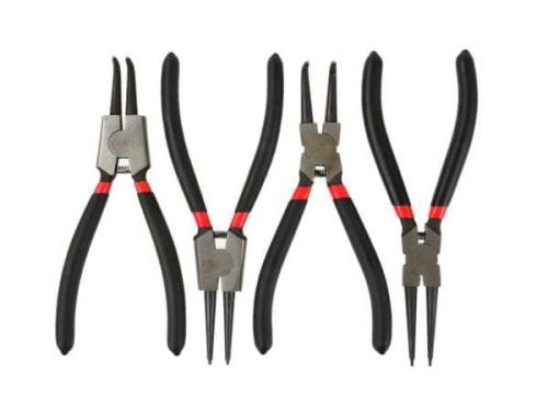 Kleště seeger sada 4ks, přímé a zahnuté, 180mm, GEKO