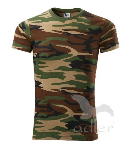 Triko pánské Adler Camo - woodland, XL