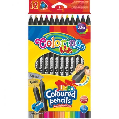 PATIO - Colorino pastelky Jumbo Trio Black 12 barev Miss Sixty