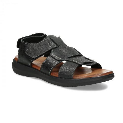 Pánské kožené sandály černé