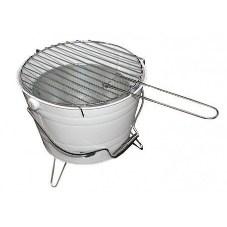 Mini BBQ gril vědro bílý OEM D27148