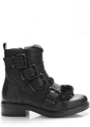 Černé boty s přezkami Claudia Ghizzani - 36