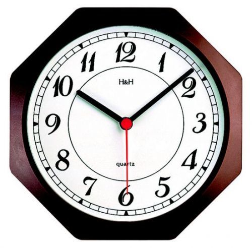 H&H Nástěnné hodiny plastové 3015.7, 3017.1, 3019.4 H&H 3015 - hnědé