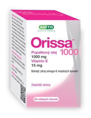 Orissa Pupalkový olej 1000mg s vitaminem E 15mg cps.60