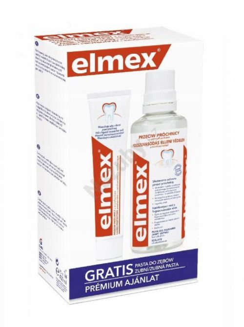 Elmex set zubní pasta 75 ml + ústní voda 400 ml