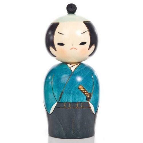 JPa Japonská panenka Kokeshi Samuraj 13,5 cm