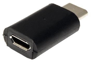 USB redukce USB 2.0 C(M) -> microUSB B(F), černá